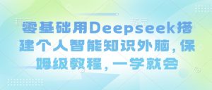 零基础用Deepseek搭建个人智能知识外脑，保姆级教程，一学就会|淘骐网赚资源库