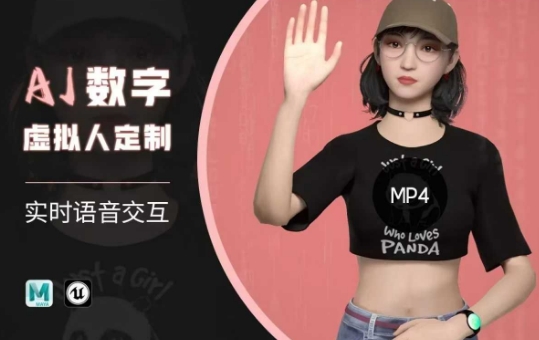 Ai数字人虚拟(智能体)实时语音交互特训营,自行定制超写实角色AI数字人交互技术|淘骐网赚资源库