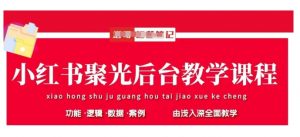 小红书聚光后台教学，小红书聚光投放的基本原理、策略和实践操作|淘骐网赚资源库