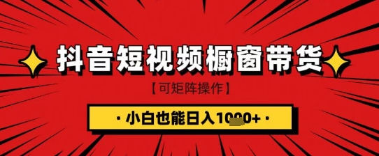 抖音短视频食品橱窗带货,小白轻松上手日入1k+【揭秘】|淘骐网赚资源库