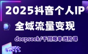 2025抖音个人IP全域流量变现进阶课,deepseek千川爆单进阶课|淘骐网赚资源库