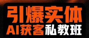 引爆实体AI模板引流私教班,从0~1讲透实体短视频获客|淘骐网赚资源库