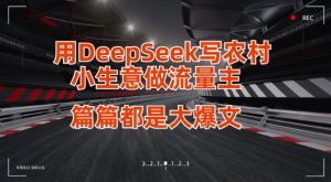 用DeepSeek写小生意做流量主，篇篇都是大爆文|淘骐网赚资源库