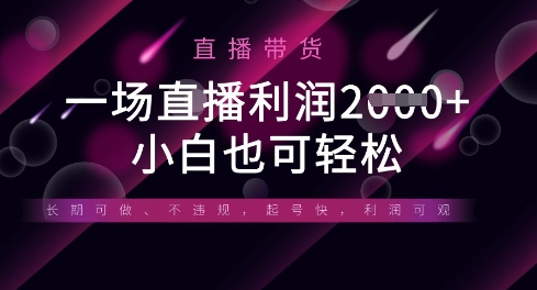 半无人直播带货,一场利润数张,适合所有平台玩法,小白也可轻松|淘骐网赚资源库