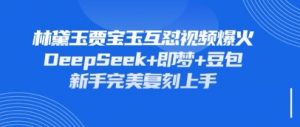 持续爆火的林黛玉贾宝玉互怼视频，比爽文还好看，利用DeepSeek+即梦+豆包就可以完美复刻|淘骐网赚资源库