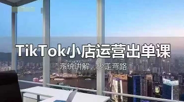TikTok小店运营出单课,从开店选品、运营出单、发货回款,进行全流程讲解|淘骐网赚资源库