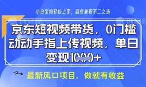 京东短视频代运营，不需要拍剪视频，不需要直播，全程喂饭，小白轻松上手，稳定月入8k【揭秘】|淘骐网赚资源库