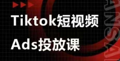 Ads视频投放课,tiktok短视频广告投放课|淘骐网赚资源库