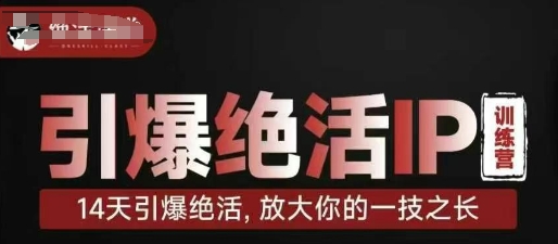 引爆绝活IP训练营，14天引爆绝活，放大你的一技之长|淘骐网赚资源库