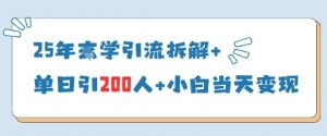25年国学引流拆解+单日引200人+小白当天就能变现|淘骐网赚资源库