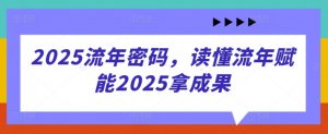 2025流年密码，读懂流年赋能2025拿成果|淘骐网赚资源库