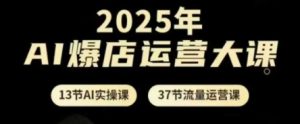 2025年AI爆店运营大课,13节AI实操课+37节流量运营课|淘骐网赚资源库