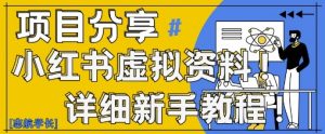 小红书虚拟资料变现野路子,0基础20分钟天,新手也能日入3张+(附资料包)|淘骐网赚资源库