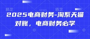 2025电商财务-淘系天猫对账,电商财务必学|淘骐网赚资源库