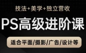 PS高级后期进阶课（技法+美学+独立营收），适合平面摄影广告设计等|淘骐网赚资源库