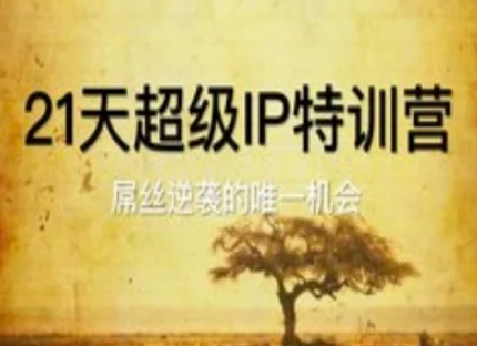 21天超级IP特训营,屌丝逆袭的唯一机会|淘骐网赚资源库