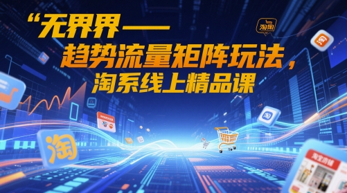 无界-趋势流量矩阵玩法,淘系线上精品课|淘骐网赚资源库