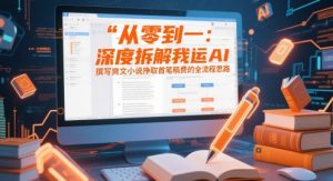 从零到一：深度拆解我运用AI撰写爽文小说挣取首笔稿费的全流程思路|淘骐网赚资源库