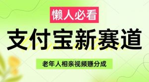 支付宝新赛道,利用老年人相亲视频,挣分成收益,轻松月入过W,操作简单|淘骐网赚资源库