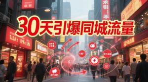 30天引爆同城流量:团购篇 认知篇 流量篇 来客篇 达人篇 老板人设IP篇 投流篇|淘骐网赚资源库