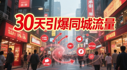 30天引爆同城流量:团购篇 认知篇 流量篇 来客篇 达人篇 老板人设IP篇 投流篇|淘骐网赚资源库