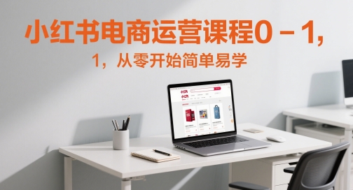 小红书电商运营课程0-1，从零开始简单易学|淘骐网赚资源库
