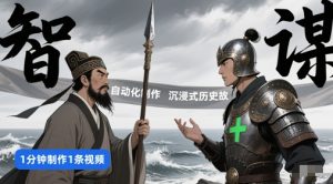 扣子工作流一键生成沉浸式历史故事，一天工作量，3分钟搞定|淘骐网赚资源库
