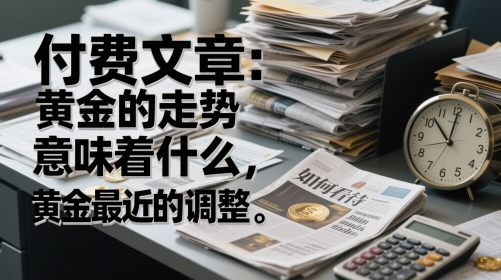 付费文章:黄金的走势意味着什么,如何看待黄金最近的调整|淘骐网赚资源库