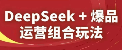 DeepSeek+爆品运营组合玩法，2025淘系精品课|淘骐网赚资源库