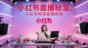 小红书直播秘笈,小红书电商直播教程|淘骐网赚资源库