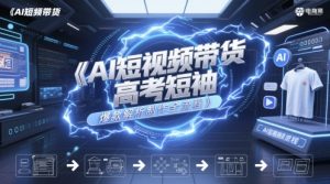 AI短视频带货高考短袖爆款解析制作全流程|淘骐网赚资源库