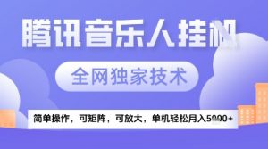 2025腾讯音乐挂G项目,全网独家技术,全新玩法,轻松月入5k+【揭秘】|淘骐网赚资源库