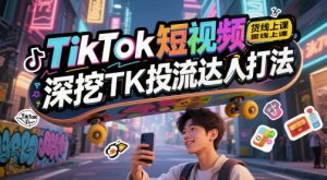 TikTok短视频带货线上课,深挖TK投流达人打法|淘骐网赚资源库