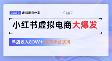 小红书虚拟电商项目,平台大力免费流量扶持,低门槛1拖3玩法|淘骐网赚资源库