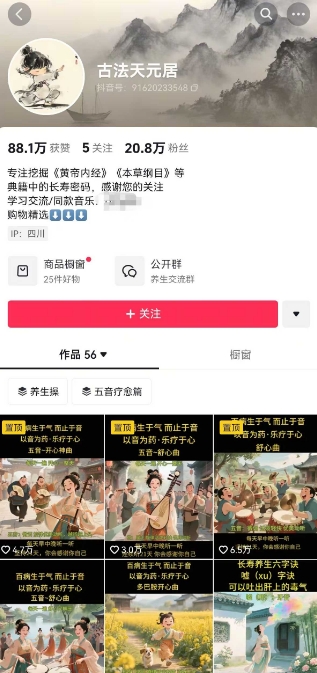 古法五音养生教程,五音疗愈的视频的制作方法,2-4小时就能学会,作者10天涨粉10W|淘骐网赚资源库