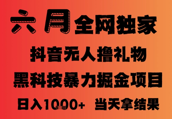 25年6月抖音无人直播最新暴力撸音浪掘金,小白可做,可批量矩阵放大,长期稳定日入1k+【揭秘】|淘骐网赚资源库