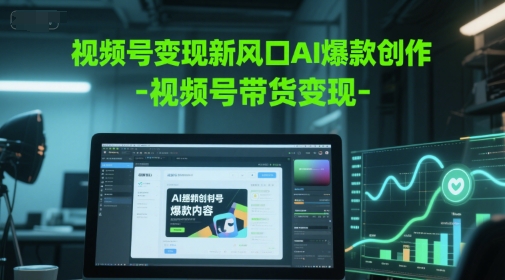 视频号变现新风口AI爆款创作-视频号带货变现|淘骐网赚资源库