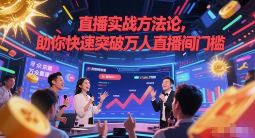 直播实战方法论,助你快速突破万人直播间门槛|淘骐网赚资源库