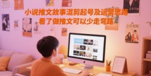 小说推文故事混剪起号及运营思路，看了做推文可以少走弯路|淘骐网赚资源库