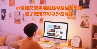 小说推文故事混剪起号及运营思路，看了做推文可以少走弯路|淘骐网赚资源库