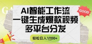 AI智能工作流,一键生成书单号爆款视频,多平台分发,每日收益多张【揭秘】|淘骐网赚资源库