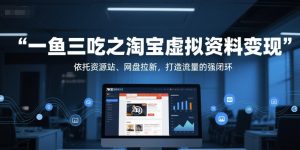 一鱼三吃之淘宝虚拟资料变现，依托资源站、网盘拉新，打造流量的强闭环|淘骐网赚资源库