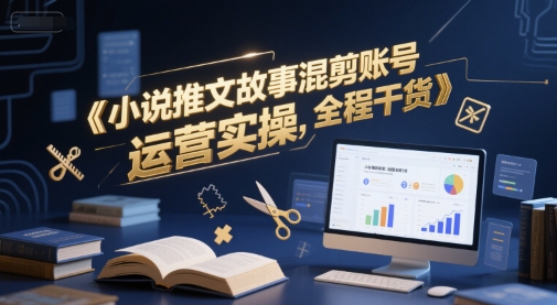 小说推文故事混剪账号运营实操，全程干货|淘骐网赚资源库
