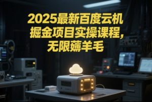 2025最新百度云机掘金项目实操课程单窗口保底5-10元月收益单窗口150+【揭秘】|淘骐网赚资源库