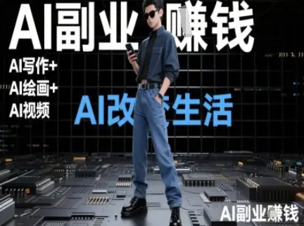 AI改变生活(Ai写作+AI绘画+Ai视频),AI副业挣钱|淘骐网赚资源库