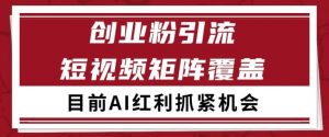 小红书某音创业赛道引流获客 自热矩阵日引200+【揭秘】|淘骐网赚资源库