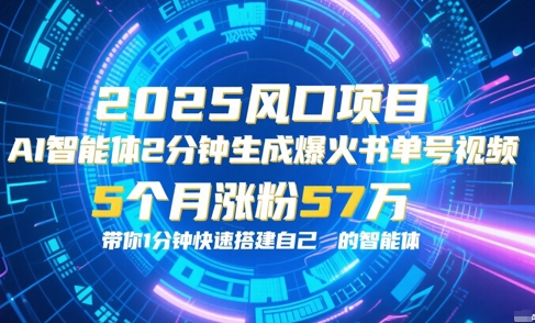 AI智能体2分钟一键生成爆火书单号原创视频,5个月涨粉57w,带你零代码1分钟搭建智能体|淘骐网赚资源库