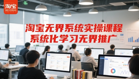 淘宝无界系统实操课程,系统化学习无界推广|淘骐网赚资源库