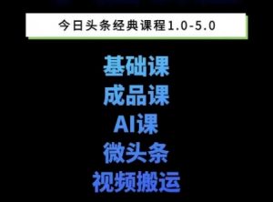 头条图文课1-5期教你头条图文写作、微头条、视频搬运变现，适合新手快速起号玩法|淘骐网赚资源库