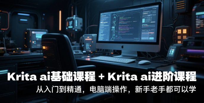 krita ai基础课程+Krita ai进阶课程,从入门到精通,电脑端操作,新手老手都可以学|淘骐网赚资源库